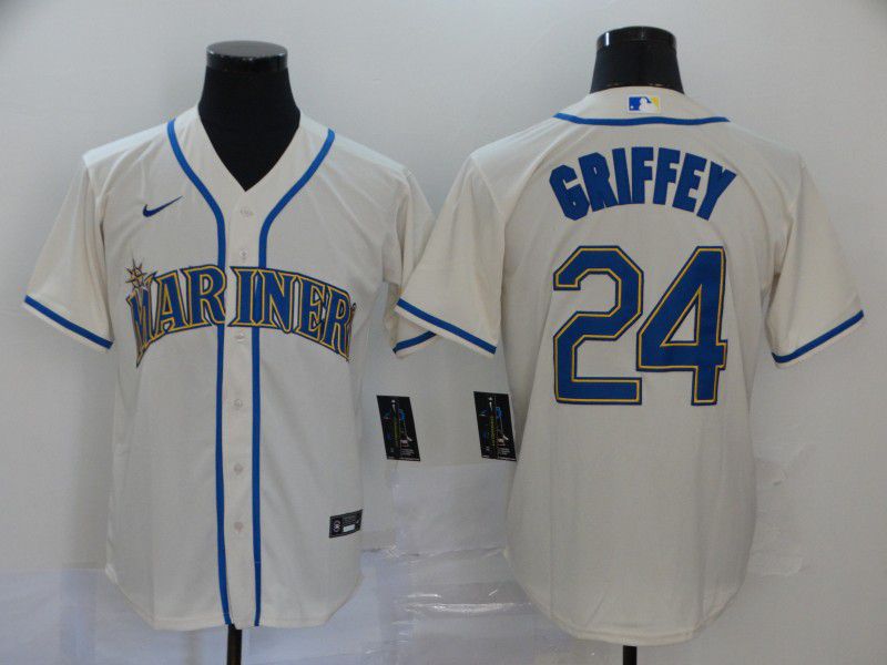 Men Seattle Mariners #24 Griffey Cream Nike Game MLB Jerseys->st.louis cardinals->MLB Jersey